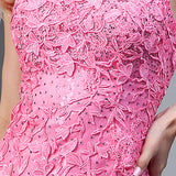 Adrienne Lucienne | Embroidered Lace Criss Cross Back Cocktail Dress