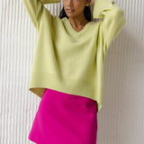 Alina | Relaxed V Neck Knit Sweater