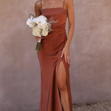 Soléane | Silk Touch Slit Maxi Dress