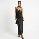 Éliane Noire | Cowl Neck Wedding Guest Maxi Dress