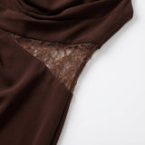 Althea Noëlle | Halter Lace Maxi Wedding Guest Dress