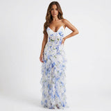 Eliora Soleil | Floral Corset Maxi Wedding Guest Dress
