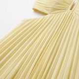 Celestine Flow | Pleated Halter Maxi Wedding Guest Dress
