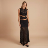 Valérie Noir | Lace Two Piece Maxi Set