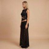 Valérie Noir | Lace Two Piece Maxi Set