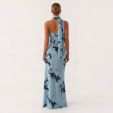 Aurelia Miréne | Asymmetric Floral Wedding Guest Maxi Dress