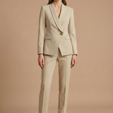 Soravelle | Two Piece Suit Shawl Lapel Blazer Straight Leg Trousers
