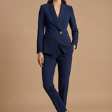 Soravelle | Two Piece Suit Shawl Lapel Blazer Straight Leg Trousers