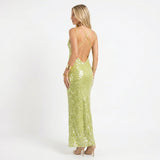Eloisa | Sequin Backless Maxi Dress