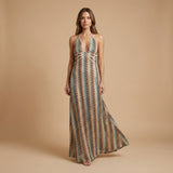 Zafira Solstice | Boho Halter Maxi Dress