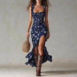 Lucie | Floral Ruched Maxi Dress