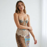 Noir Savannah | Animal Print Cowl Neck Maxi Dress