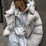 Arctic Ease | Oversized Puffer Coat with Hood