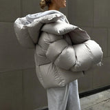 Arctic Ease | Oversized Puffer Coat with Hood