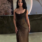 Glamour Éclipse | Sequin Slit Bodycon Maxi Dress