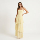 Rosalie Étoile | Sweetheart Ruffle Maxi Wedding Guest Dress