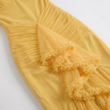 Rosalie Evienne | Ruffle High Low Wedding Guest Dress