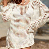 Venice | Knit Cutout Beach Cover Up Long Sleeve