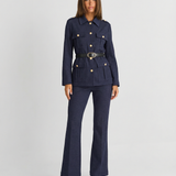 Vaelise | Two Piece Suit Set Utility Jacket Flared Pants
