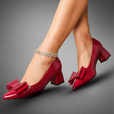Calyra | Sculpted Block Heel Pumps