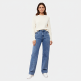 Evarisse | Relaxed Fit Denim Pants High Waisted Straight Wide Leg