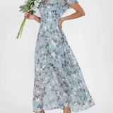 Ottilia | Breezy Floral Maxi Dress V-Neck Elegance