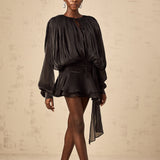 Elaris | Mini Dress Voluminous Sleeves Defined Waist