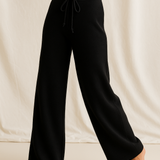 Elyndra | Soft Knit Wide Leg Drawstring Pants