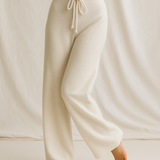 Elyndra | Soft Knit Wide Leg Drawstring Pants