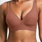 SilkForm Ease | Seamless Deep V Wireless Push Up Bra
