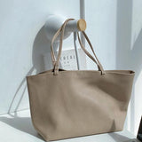 Pure Carry | Minimal Soft Leather Tote with Large Capacity