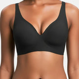 SilkForm Ease | Seamless Deep V Wireless Push Up Bra