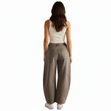 Calivra | Wide Leg Denim Trousers Mid Waist