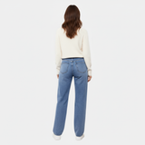 Evarisse | Relaxed Fit Denim Pants High Waisted Straight Wide Leg