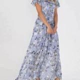 Ottilia | Breezy Floral Maxi Dress V-Neck Elegance