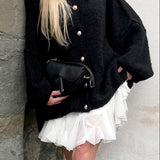 Marielle | Oversized Button Front Knit Cardigan