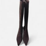 Velour Ascend | Suede Over The Knee Pointed Heel Boots