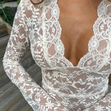 Auréline Noeva | Lace V Neck Top