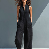 Soreia | Linen Blend Jumpsuit Relaxed Minimal Elegance