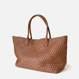 Elara Weave | Handwoven Leather Tote with Large Capacity