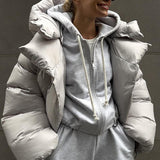 Arctic Ease | Oversized Puffer Coat with Hood