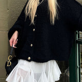 Marielle | Oversized Button Front Knit Cardigan