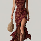 Lucie | Floral Ruched Maxi Dress