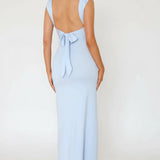 Alejandra | Satin Side Slit Maxi Dress