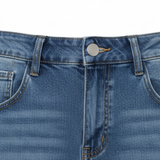 Ravelle | Distressed Denim Hot Pants High Waist Rolled Hem