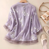 Gina | Embroidered Cotton Top