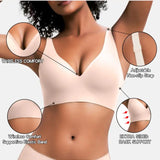 SilkForm Ease | Seamless Deep V Wireless Push Up Bra