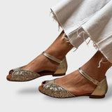 Vivara Noelle | Suede Cross Strap Sandals