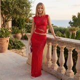 Valérie Noir | Lace Two Piece Maxi Set