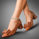 Calyra | Sculpted Block Heel Pumps